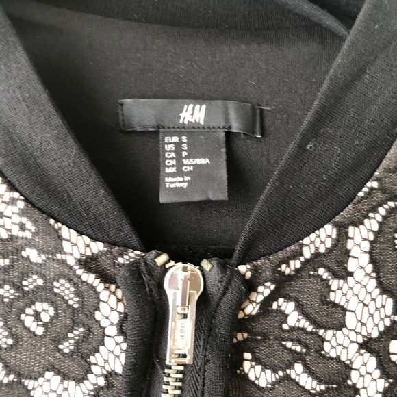 H&M Lace Zip-Up Bomber Jacket - Picture 6 of 7
